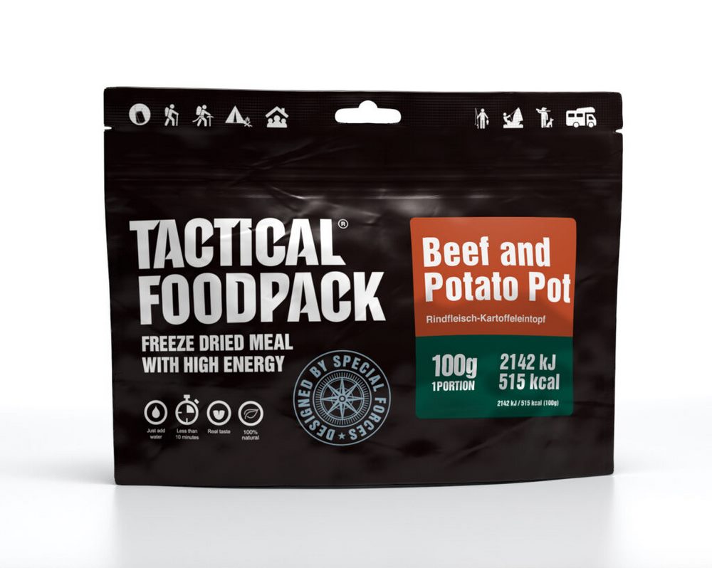TACTICAL FOODPACK® Outdoor Nahrung Hauptspeise | Beef and Potato Pot
