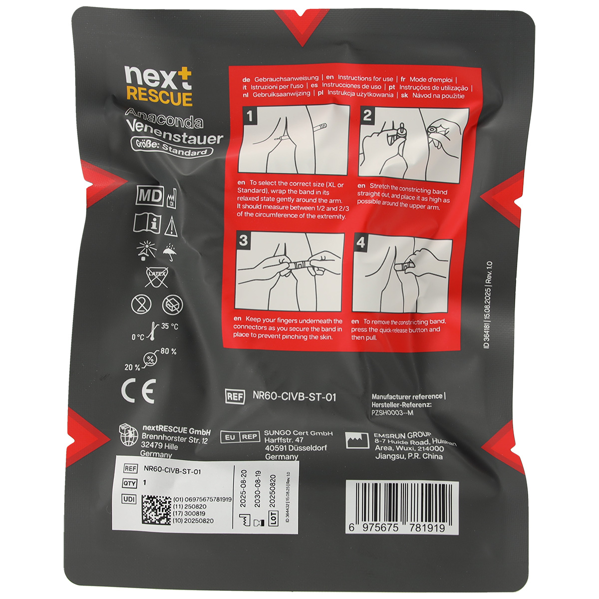 nextRESCUE® Anaconda Constricting IV Band / Venenstauer | Länge: Standard