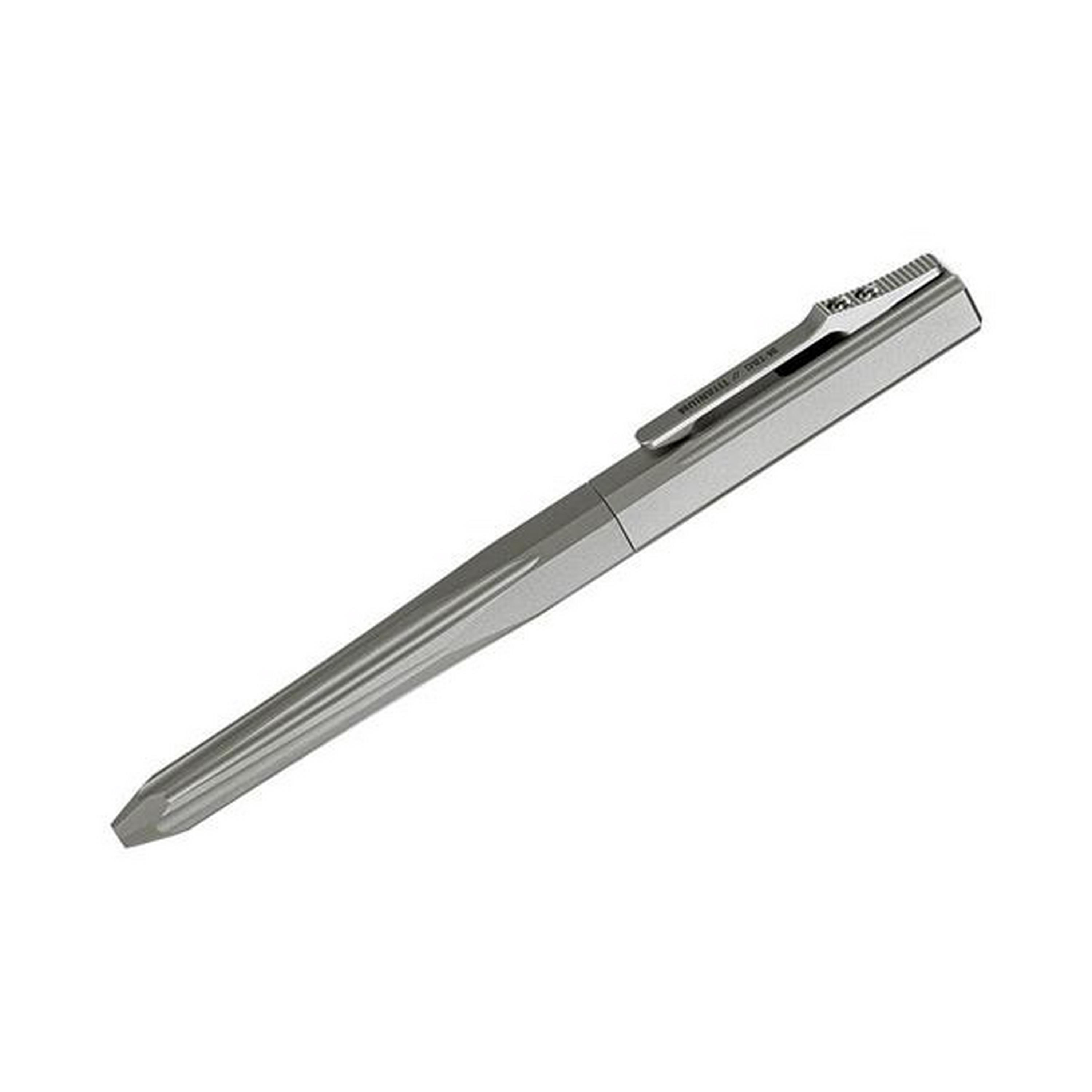M-TAC® Tactical Pen / Titan Kugelschreiber mit Metallmine und Clip | Typ: 6 | Farbe: Silbergrau