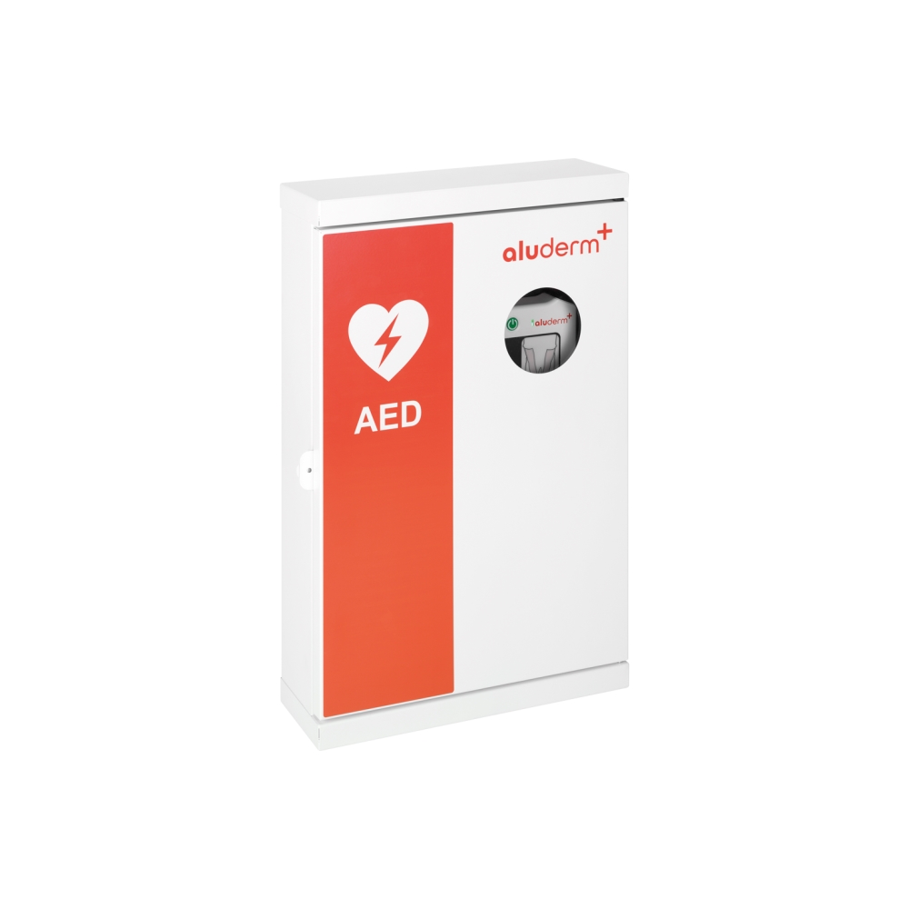 aluderm+® AED Wandschrank inkl. Alarmsicherung | Größe: L