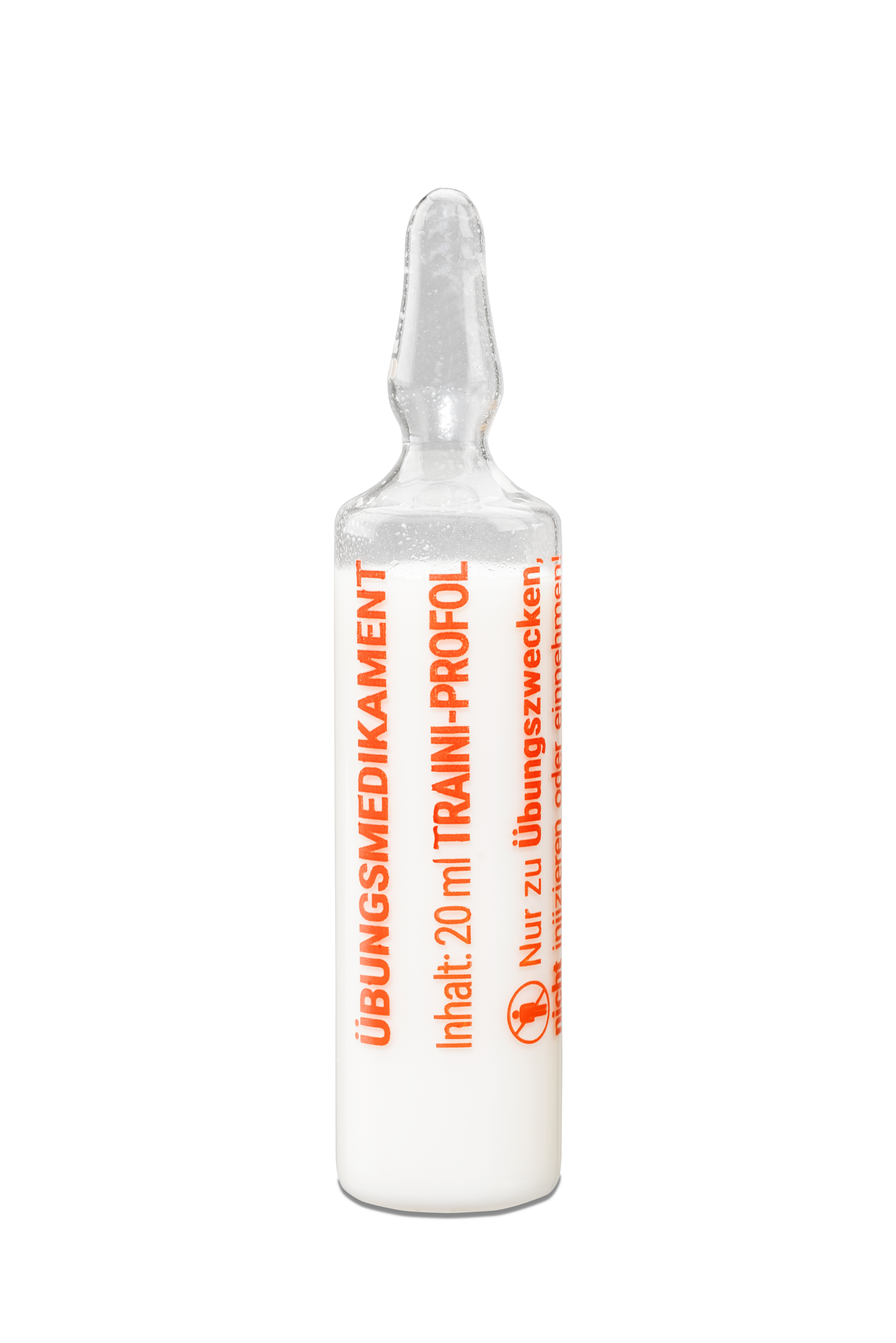 Übungsmedikamente® Brechampulle 20 ml TRAINI PROFOL ( weiße Flüssigkeit ) | Packung á 100 Stück