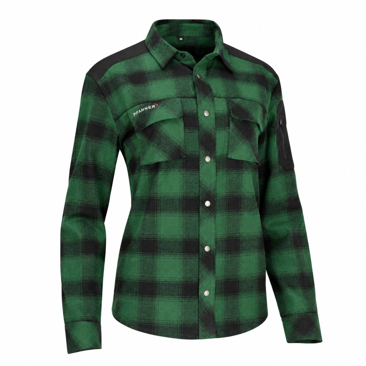 PFANNER® Damen Flanell Funktionshemd | Farbe: Hunter-Green kariert | Größe: L
