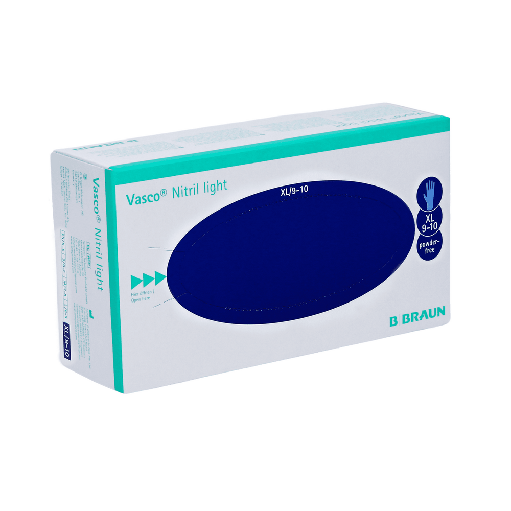B. Braun Vasco® Nitril light | Schutzhandschuhe | Packung á 1000 Stück / 900 Stück