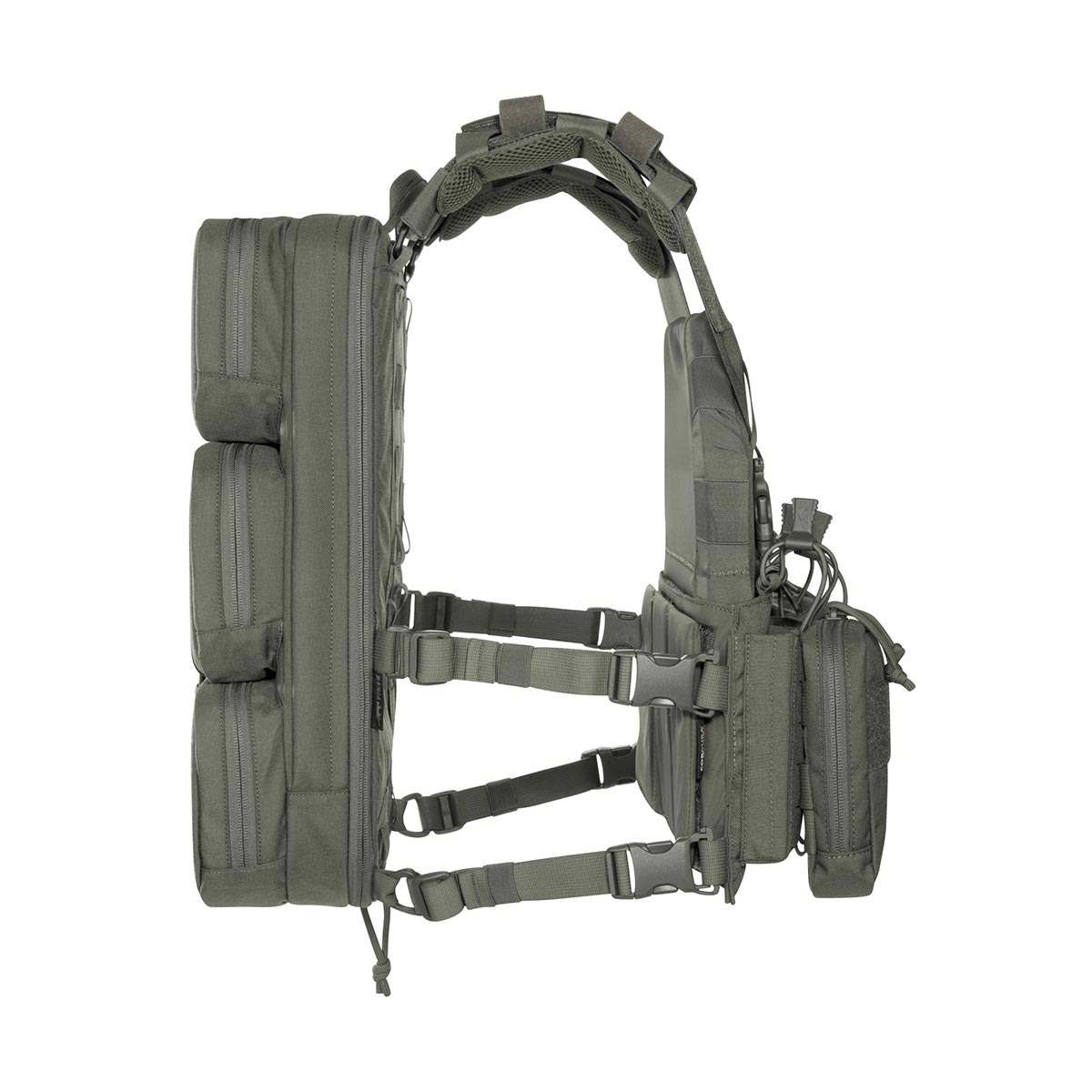Tasmanian Tiger® Leichtes Gurtzeug TT Modular Chest Rig 4xM4 IRR | Farbe: Steingrau-Oliv