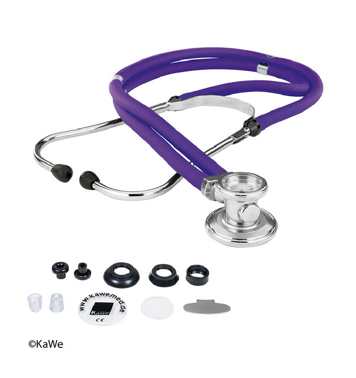 KaWe® Rapport Doppelkopf-Stethoskop inkl. Ersatzteil-Set | Farbe: Lila