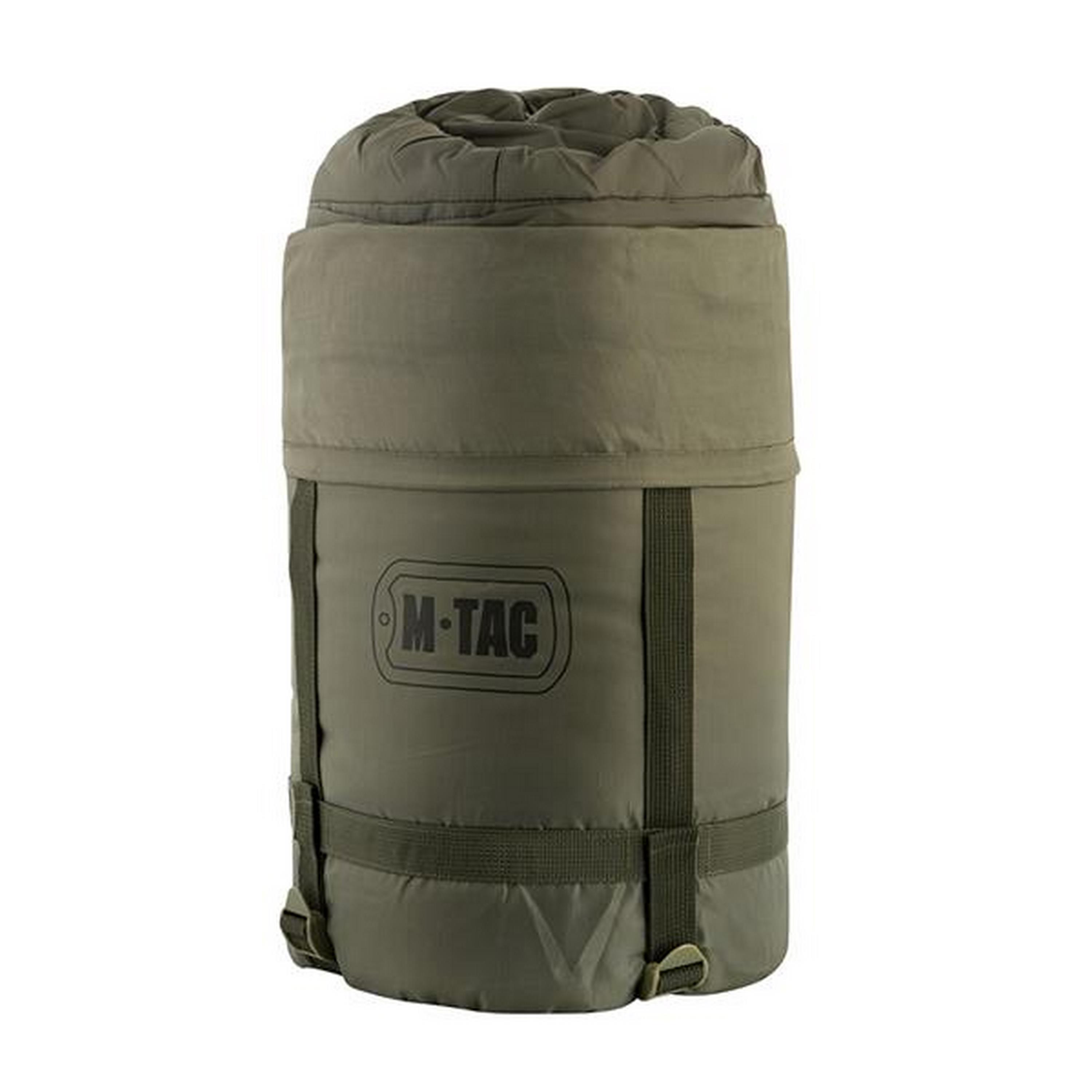 M-TAC® Mumienschlafsack mit Kapuze und Kompressionssack | Farbe: Oliv