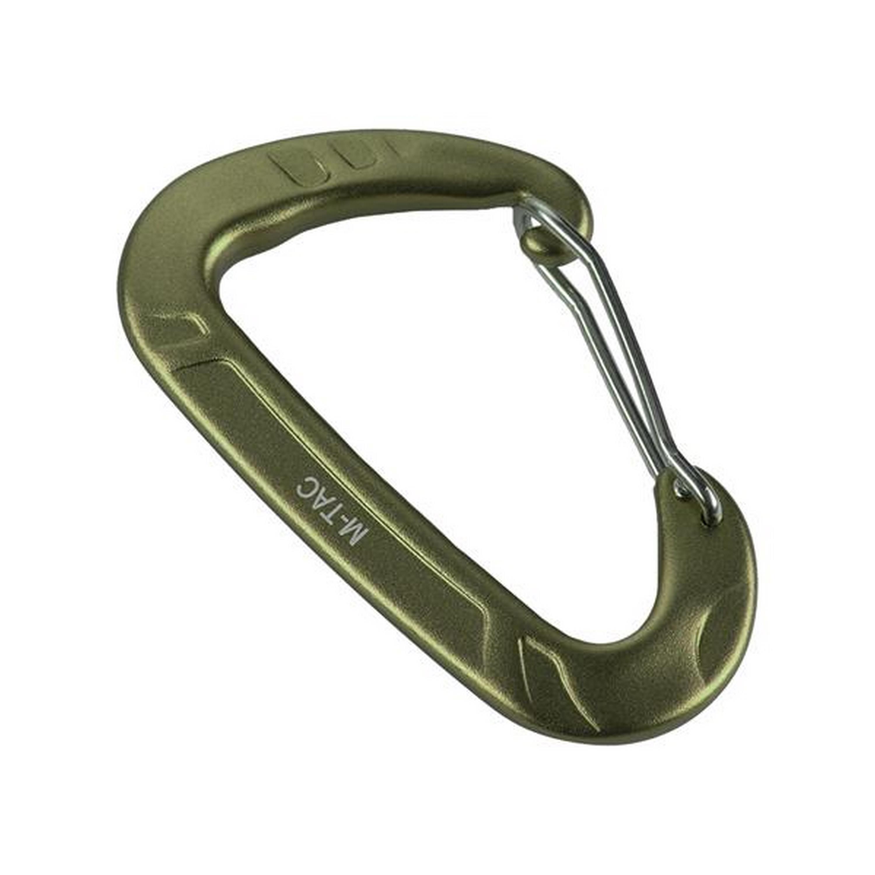 M-TAC® Karabiner in D-Form aus Aluminium | 12 kN | Typ 2 | Farbe: Army Green