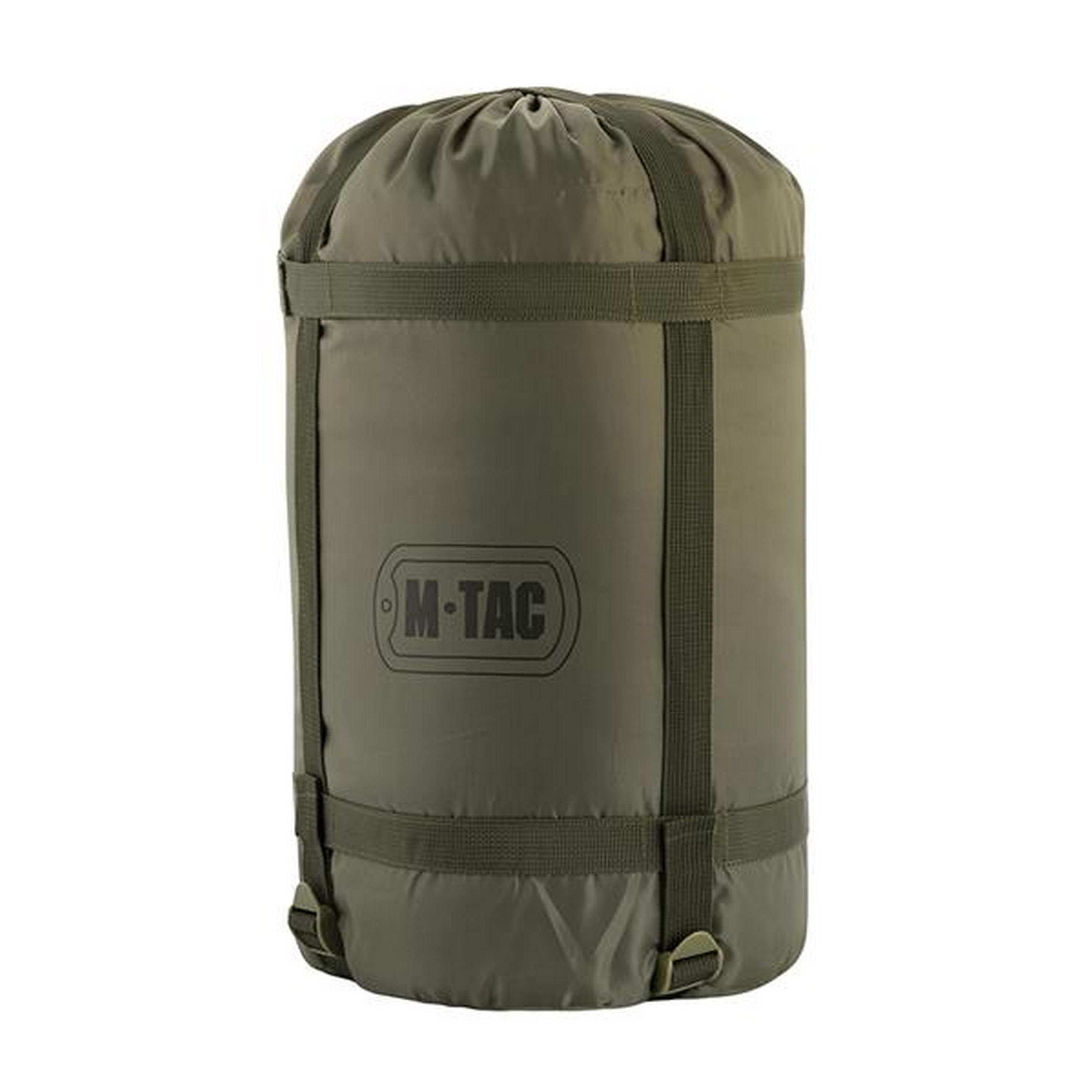 M-TAC® Mumienschlafsack mit Kapuze und Kompressionssack | Farbe: Oliv