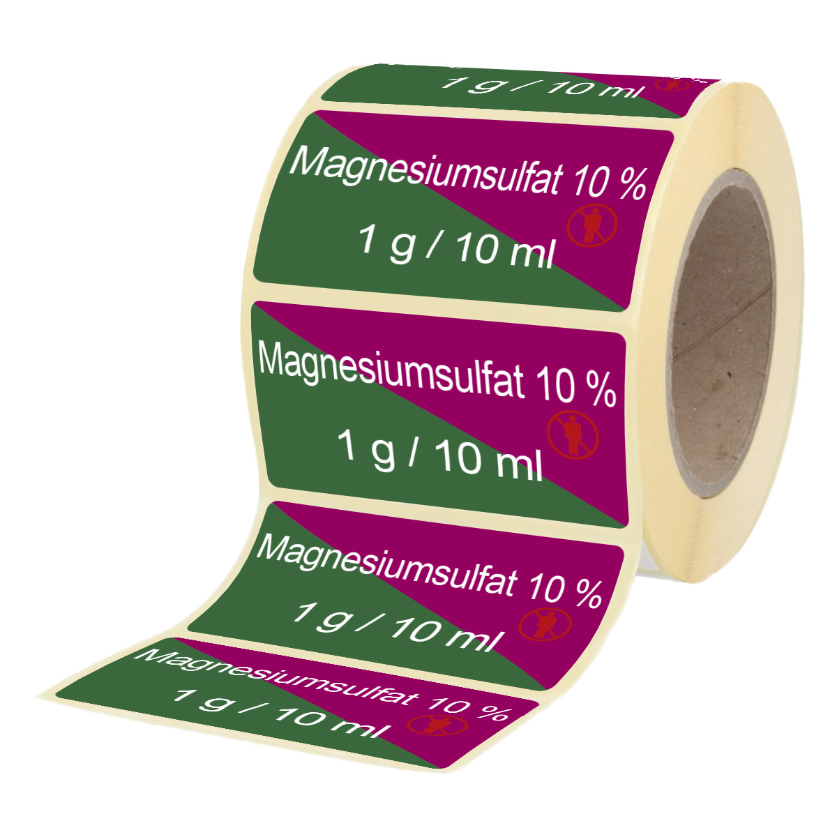 Übungsmedikamente® Magnesiumsulfat 10% 1 g / 10 ml - Etiketten für Brechampullen 100 Etiketten