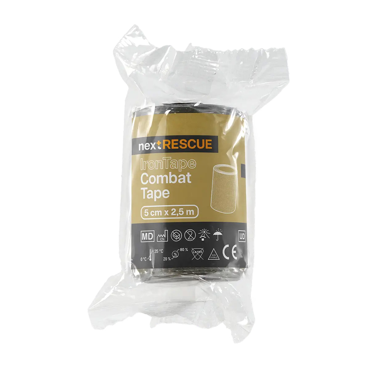 nextRESCUE® IronTape Medical Combat Tape / Duct-Tape gerollt | Abmessung: 5 cm x 2.5 m