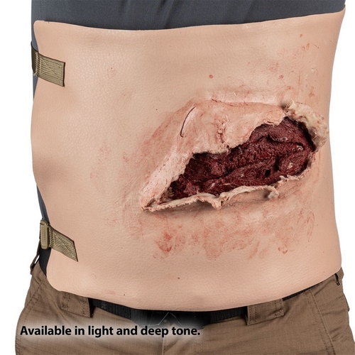 North American Rescue® SMRT Packable Open Wound | Wundtamponade-Trainer | Hautton: Dunkel