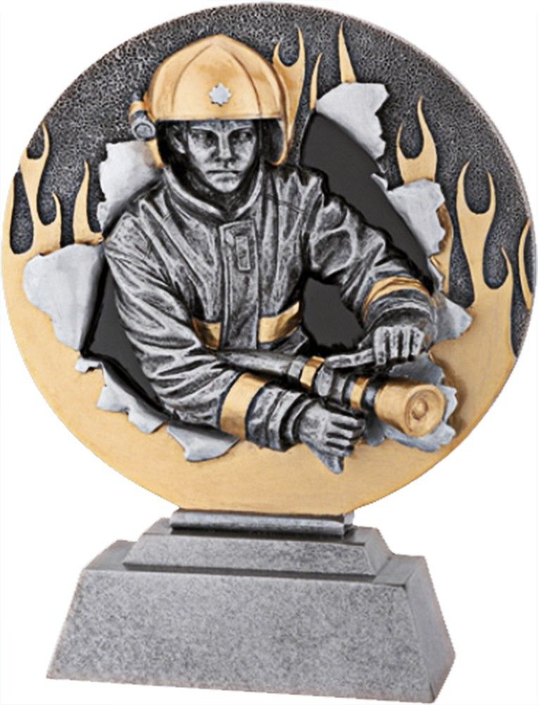 MeierTec Feuerwehr Pokal | Feuerwehrmann | Abmessung: 16 x 20 cm