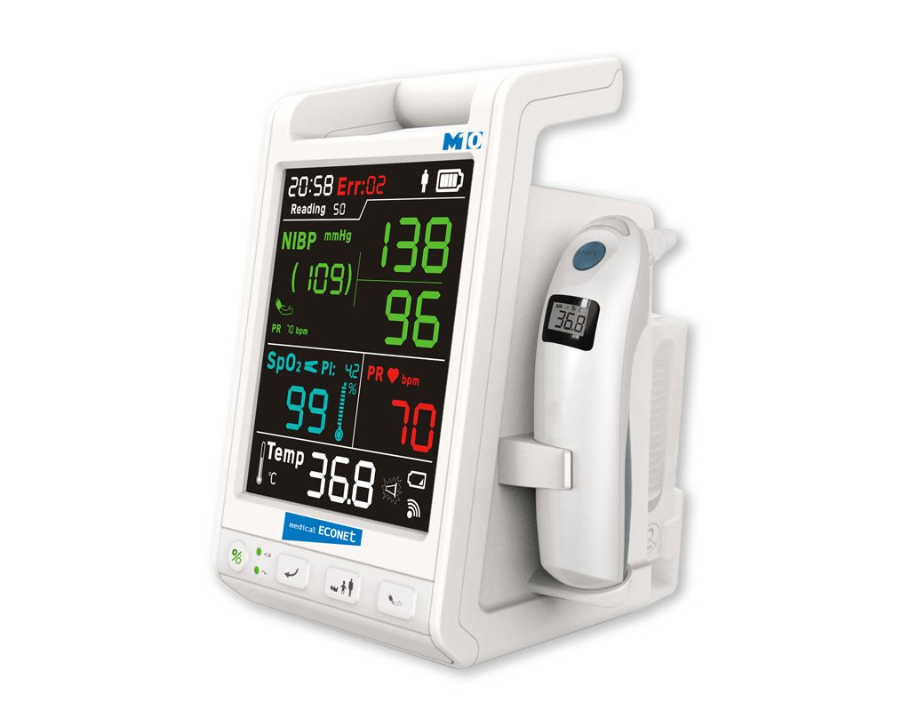 medical ECONET Vitalparameter Monitor M10 / Überwachungsmonitor mit Thermometer