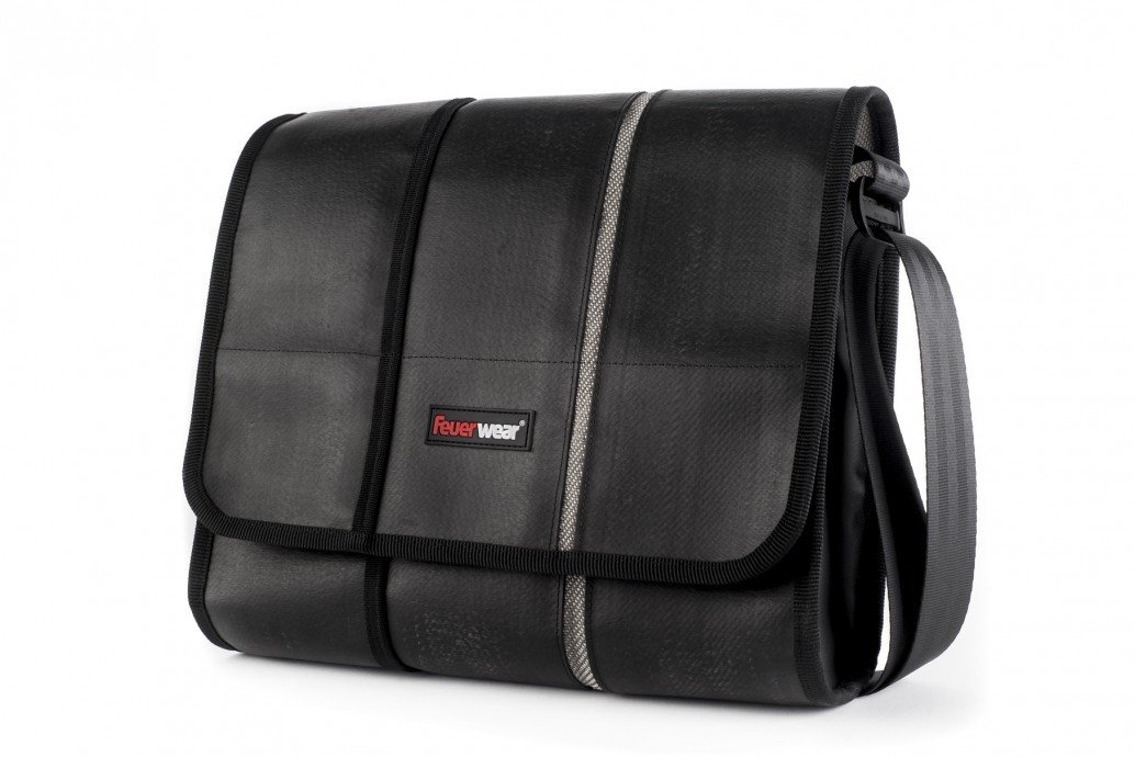 Feuerwear® Messenger Bag Umhängetasche Walter | Farbe: Schwarz