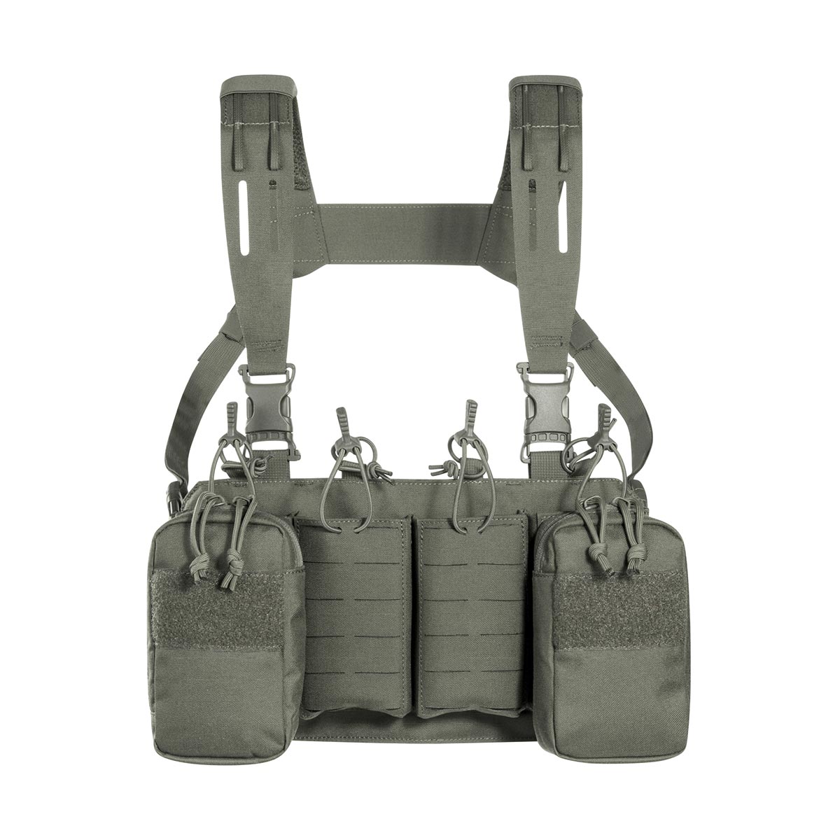 Tasmanian Tiger® Leichtes Gurtzeug TT Modular Chest Rig 4xM4 IRR | Farbe: Steingrau-Oliv