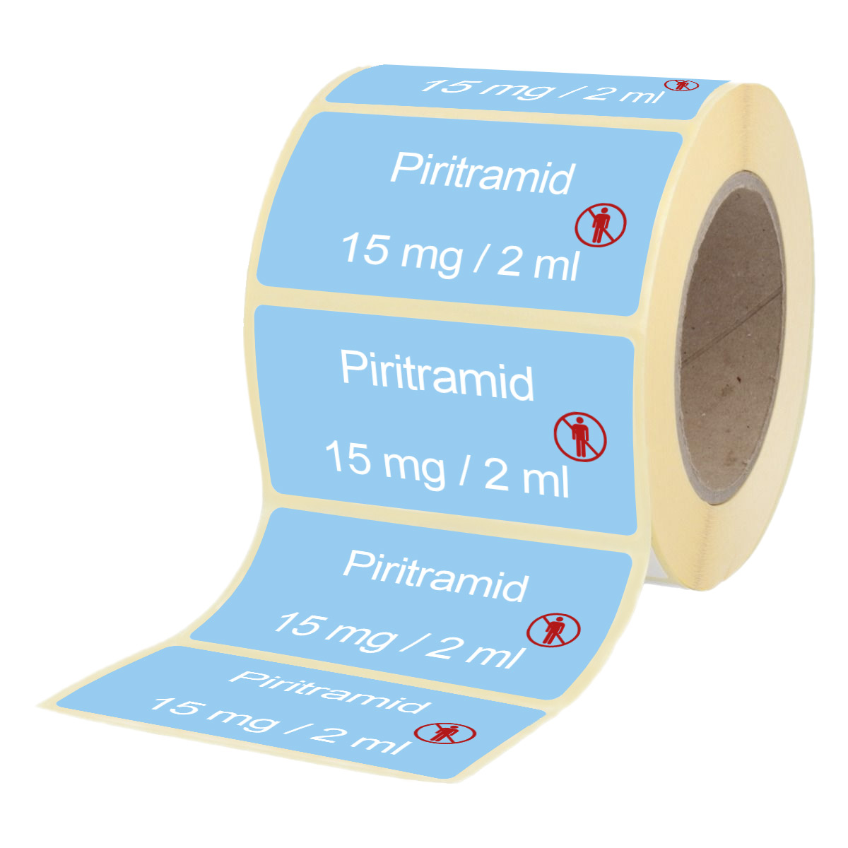 Übungsmedikamente® Piritramid 15 mg / 2 ml - Etiketten für Brechampullen 100 Etiketten
