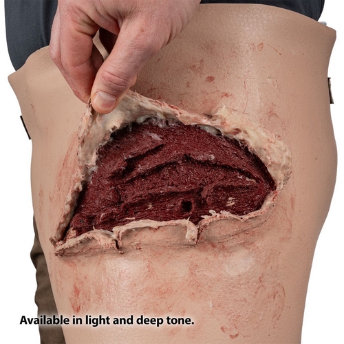 North American Rescue® SMRT Packable Open Wound | Wundtamponade-Trainer | Hautton: Dunkel
