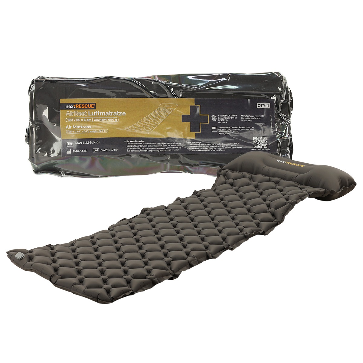 nextRESCUE® AirRest Luftmatratze / Isomatte für Sammelstelle