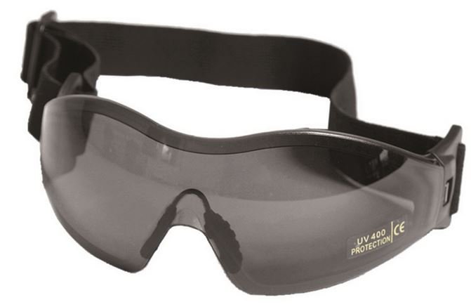 MIL-TEC® tactical Schutzbrille PARA mit elastischem Verstellband - Farbe: Smoke