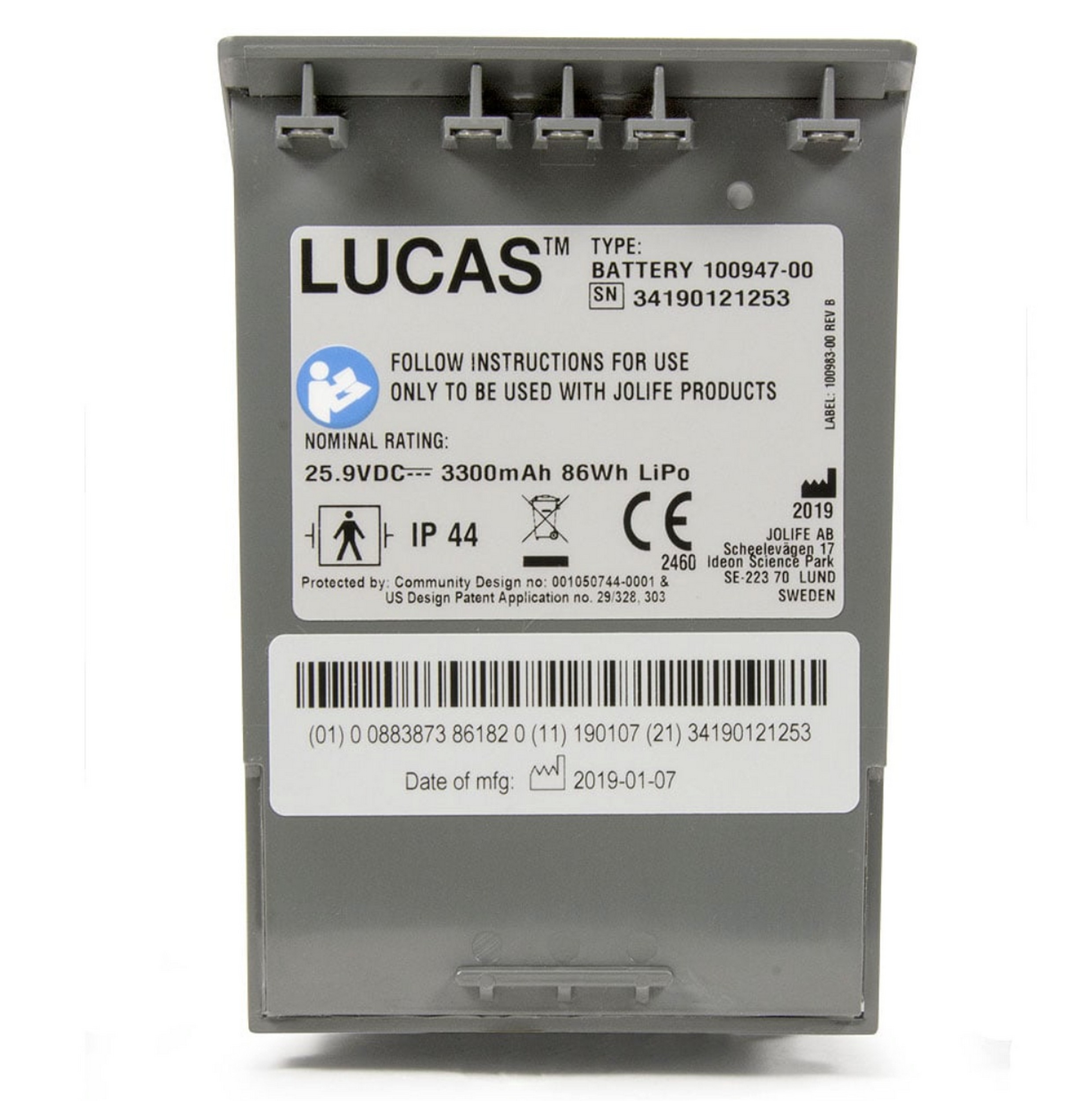 Stryker® Lithium-Polymer-Batterie 3300mAh Akku für LUCAS® 2 & 3
