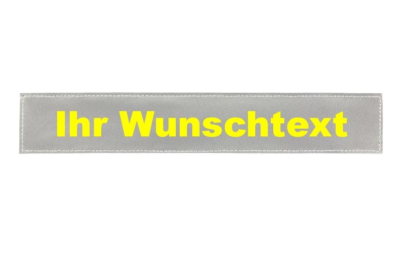 MEIERmed® Reflexschild AEROcase® Rucksack EPLC und Wunschtext | Maße: 29 x 4 cm | Farbe: Silber