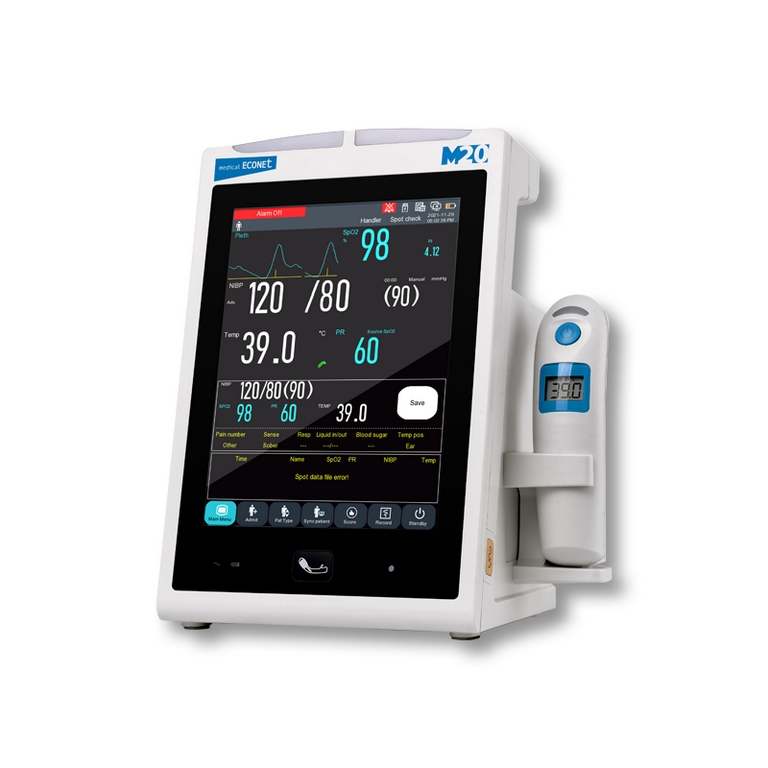 medical ECONET Vitalparameter Monitor M20 / Überwachungsmonitor mit Thermometer