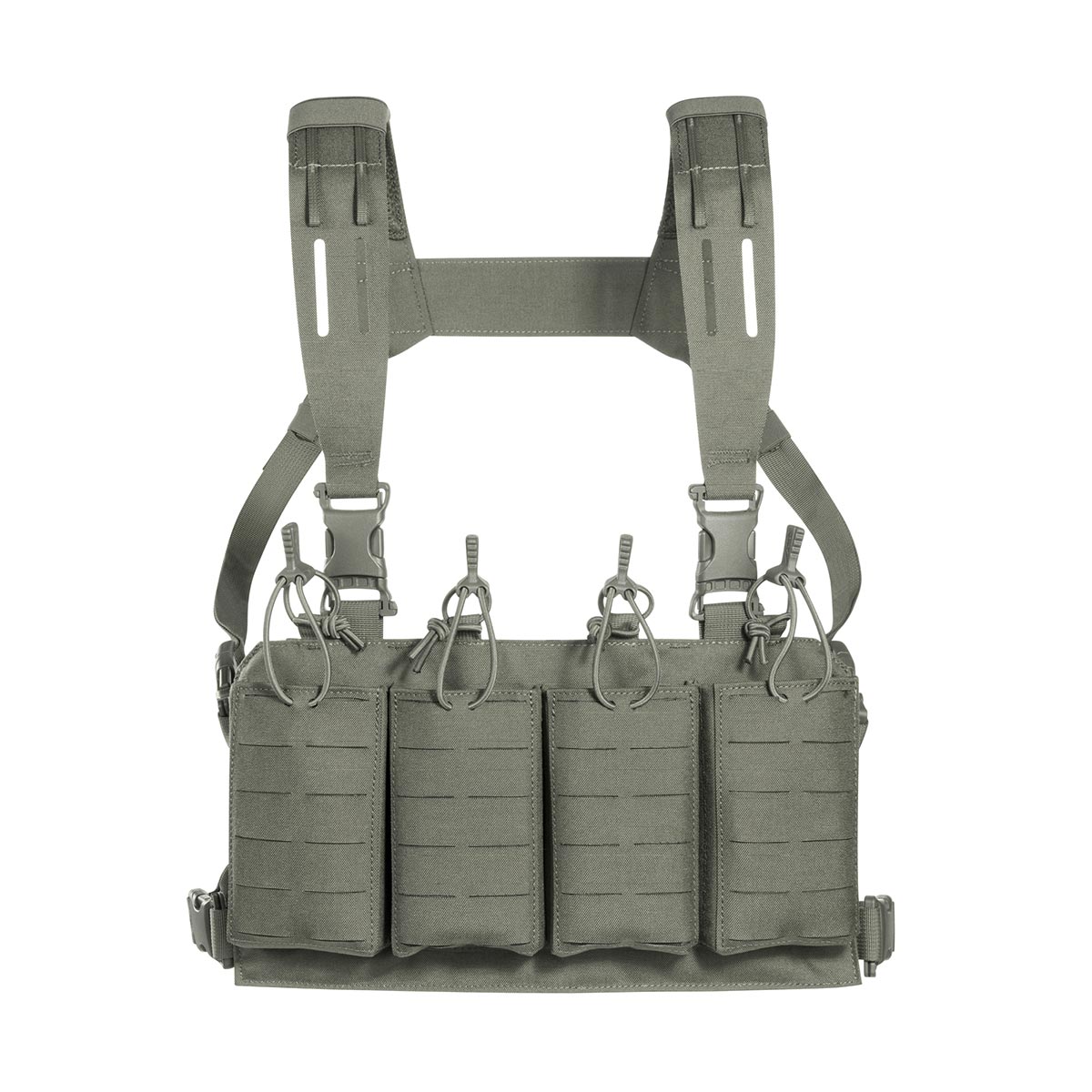 Tasmanian Tiger® Leichtes Gurtzeug TT Modular Chest Rig 4xM4 IRR | Farbe: Steingrau-Oliv
