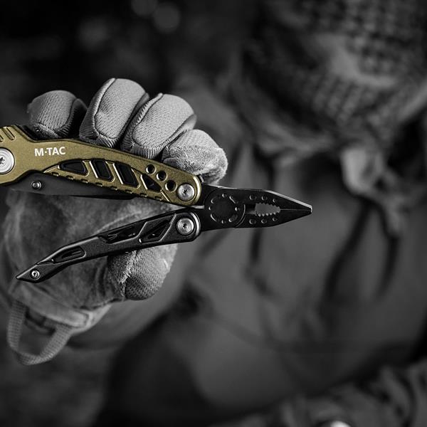 M-TAC® Kompaktes Multitool aus Edelstahl | Typ 2 | Farbe: Green / Black