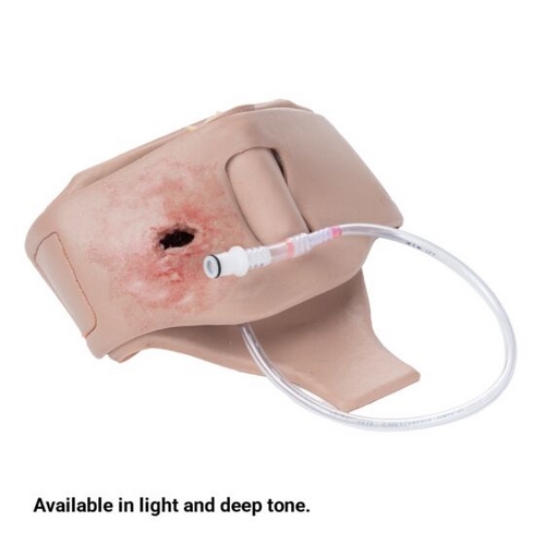North American Rescue® SMRT Surgical Airway Task Trainer mit Schussverletzung | Hautton: Dunkel