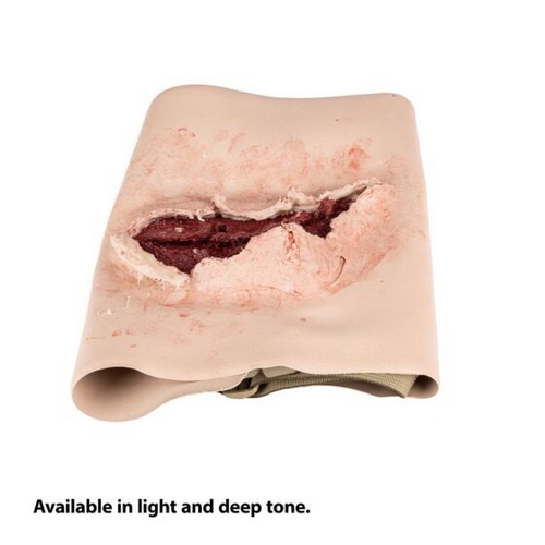 North American Rescue® SMRT Packable Open Wound | Wundtamponade-Trainer | Hautton: Dunkel