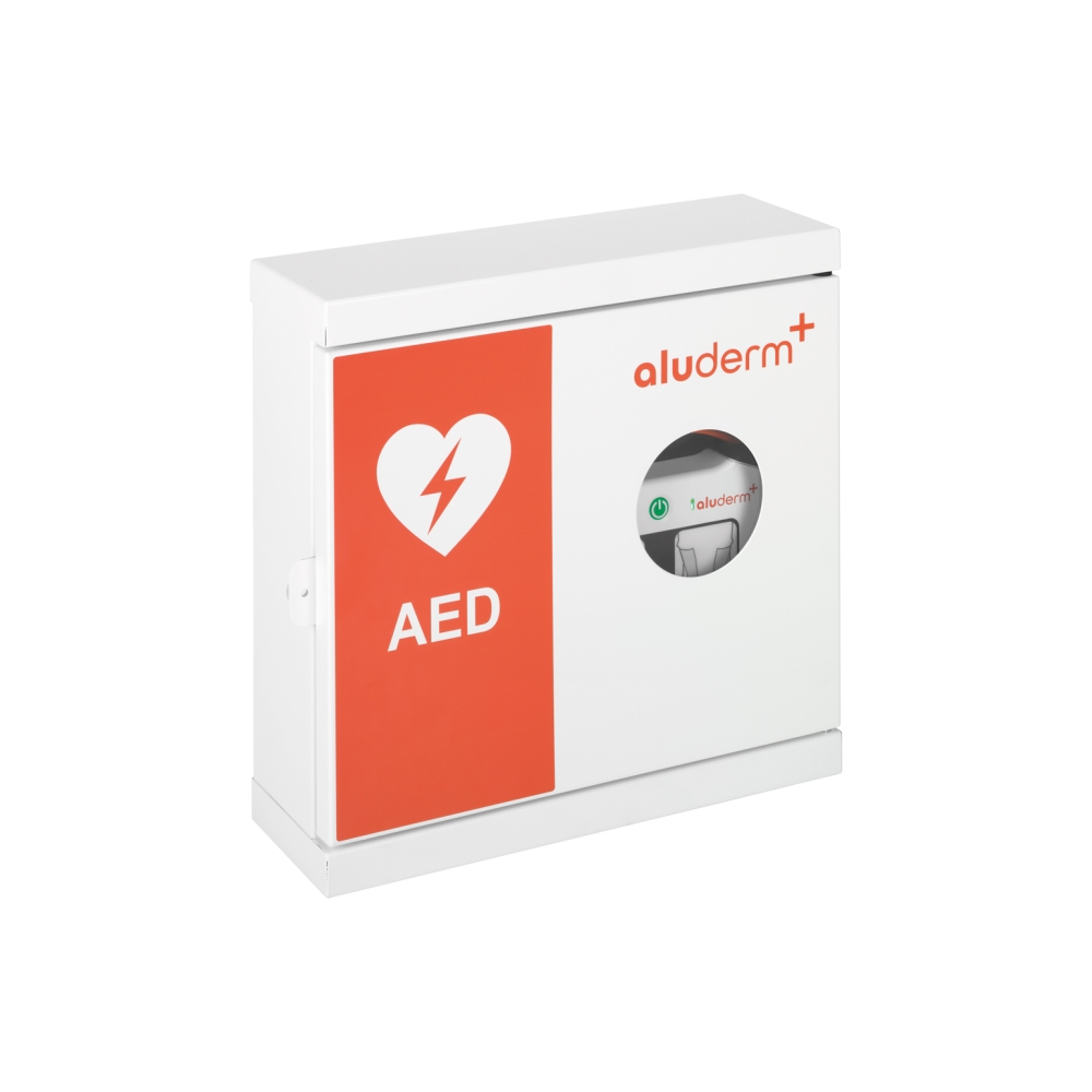 aluderm+® AED Wandschrank inkl. Alarmsicherung | Größe: S