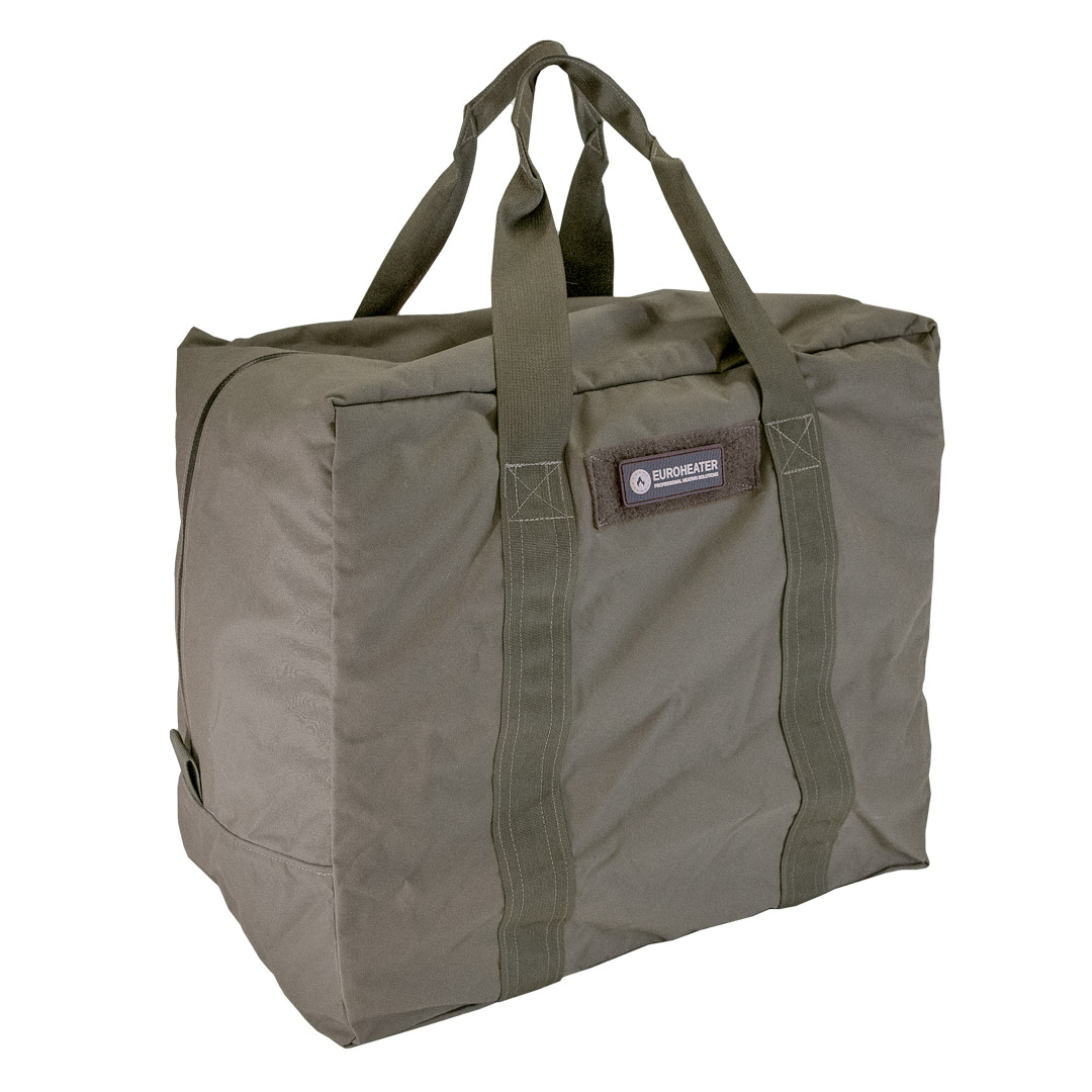 Olivgrüne Tasche für taktische Ausrüstung von Euroheater mit robusten Tragegriffen, ideal für die Aufbewahrung von Notfall- und Feldausrüstung.
