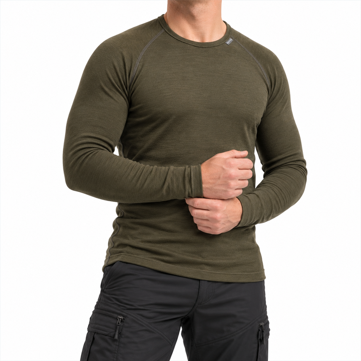 Woolpower® Crewneck LITE Thermoshirt aus Merinowolle | Farbe: Pine Green | Größe: L