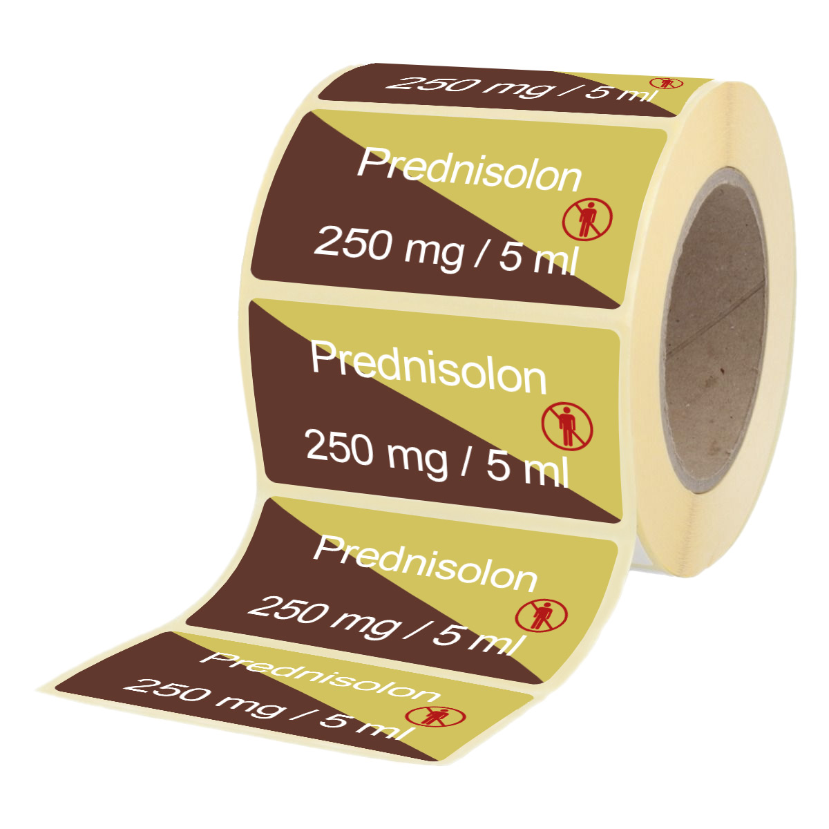 Übungsmedikamente® Prednisolon 250 mg / 5 ml - Etiketten für Stechampullen 100 Etiketten