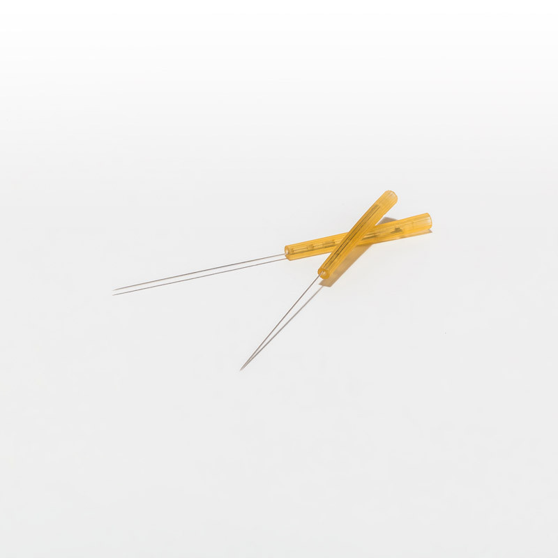 SL Akupunkturnadel mit Kunststoffgriff | 0,25 x 25 mm | orange | 100 Stück