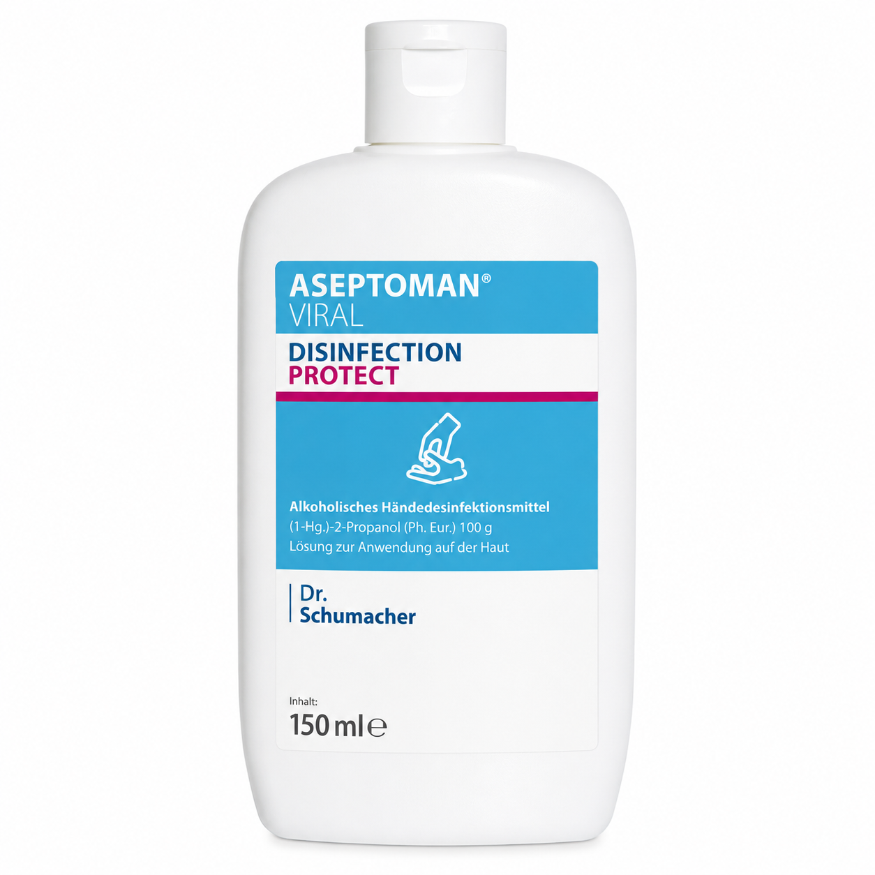 Dr. Schumacher ASEPTOMAN® VIRAL Händedesinfektionsmittel | 150 ml Flasche