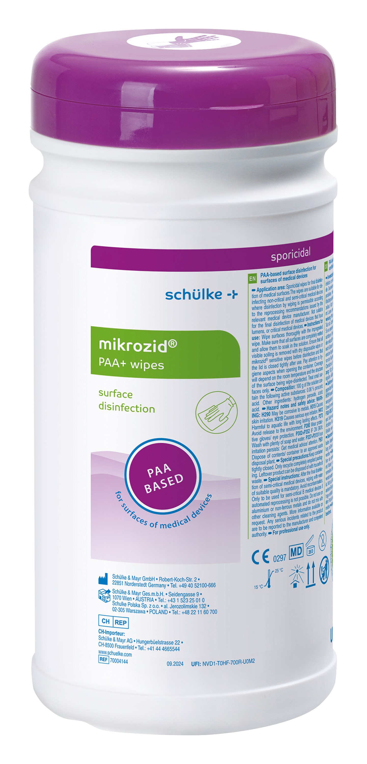 schülke mikrozid® PAA+ wipes Desinfektionstücher | Packung á 50 Tücher ...