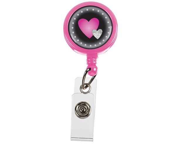 Prestige Medical ID Holder / Ausweishalter - Farbe: Pink - Muster: Herz