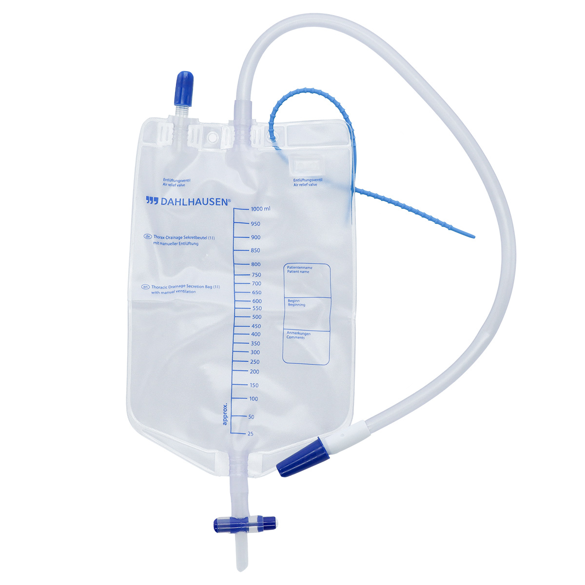 Dahlhausen® Thorax-Drainage Sekretauffangbeutel mit Entlüftung