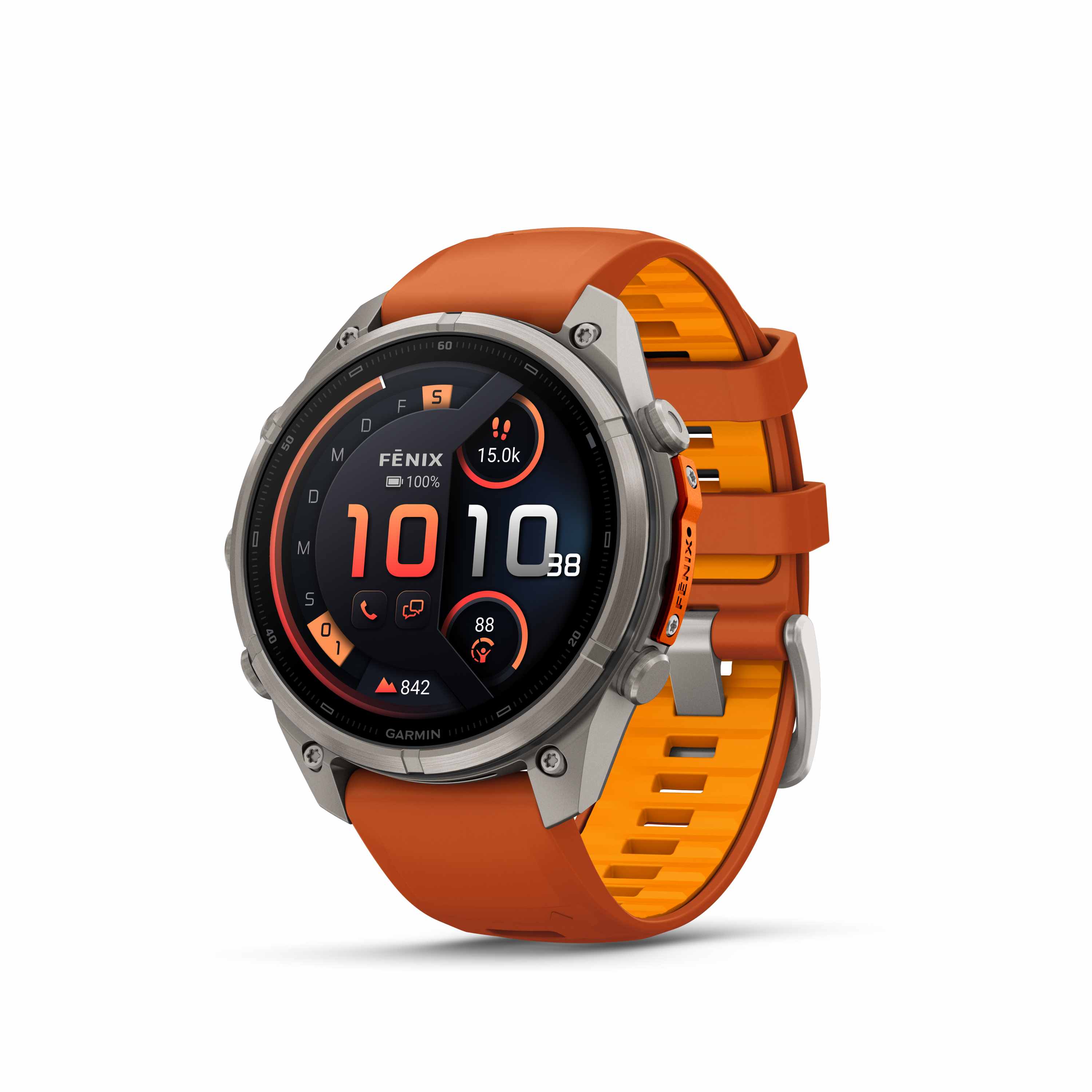 GARMIN® fenix® 9 Pro inReach® - 47 mm | Multisport-Smartwatch | Autumn Orange / Spark Orange