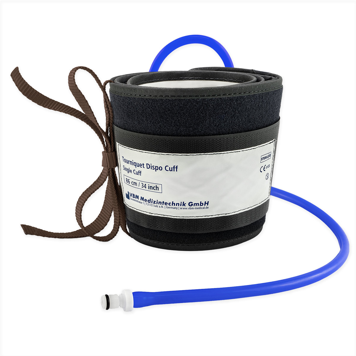 VBM® Tourniquet Dispo Cuff | Farbe: Braun | Größe: 86 x 12 cm | konische Form | Packung á 10 Stück