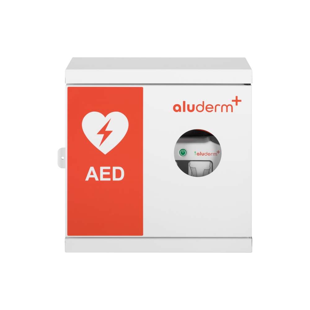 aluderm+® AED Wandschrank inkl. Alarmsicherung | Größe: S