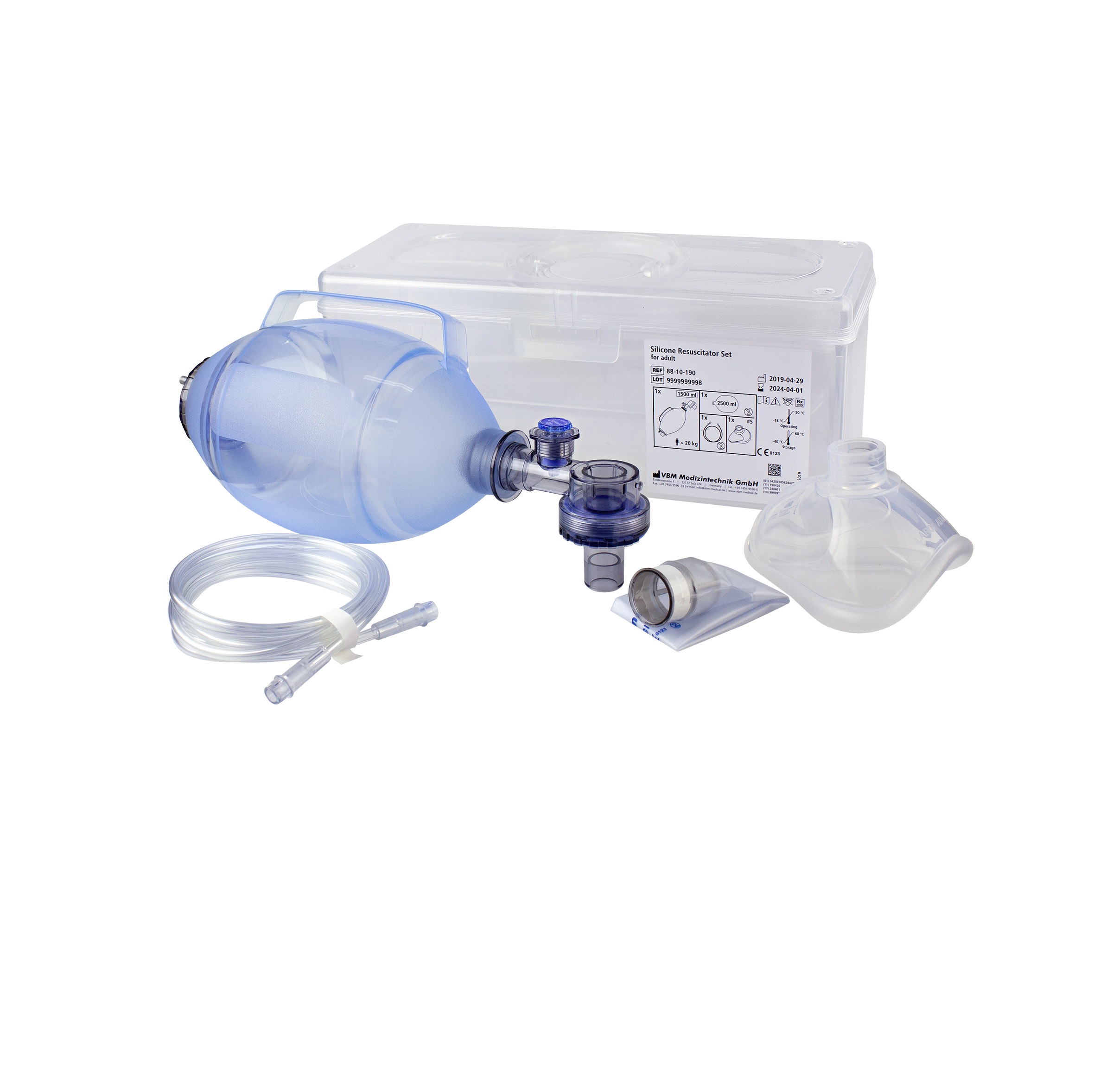 VBM® Silikon Beatmungsbeutel Set für Erwachsenen