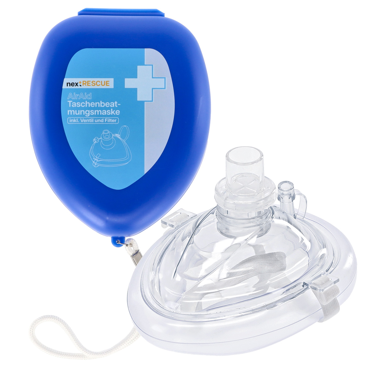 nextRESCUE® AirAid Taschenbeatmungsmaske / Taschenmaske | Farbe: Blau