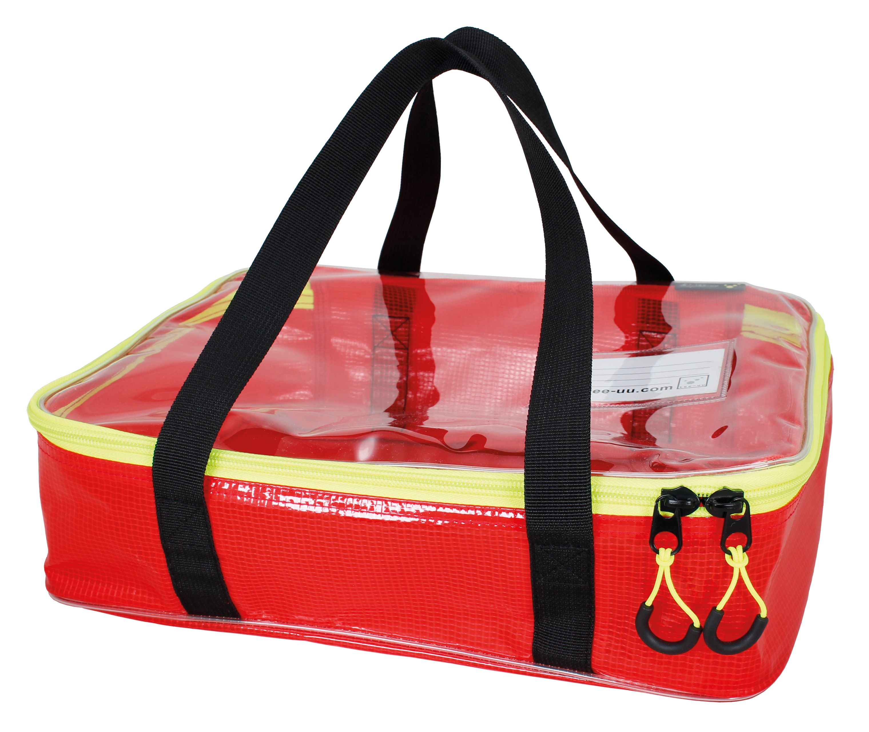 tee-uu® EURO S Modultasche mit transparentem Deckel | Farbe: Rot