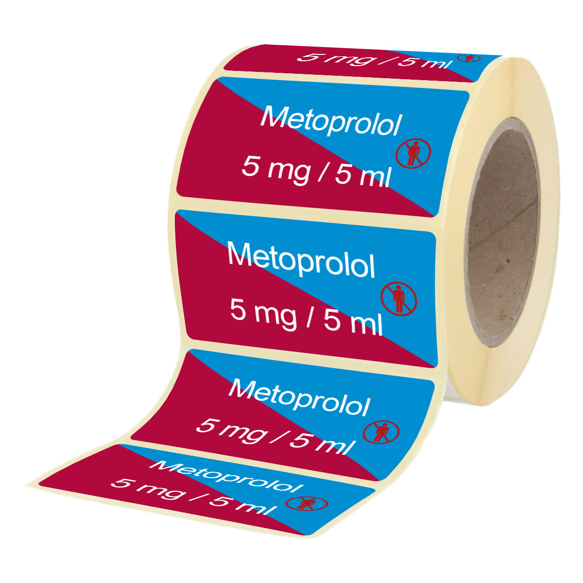 Übungsmedikamente® Metoprolol 5 mg / 5 ml - Etiketten für Brechampullen 100 Etiketten