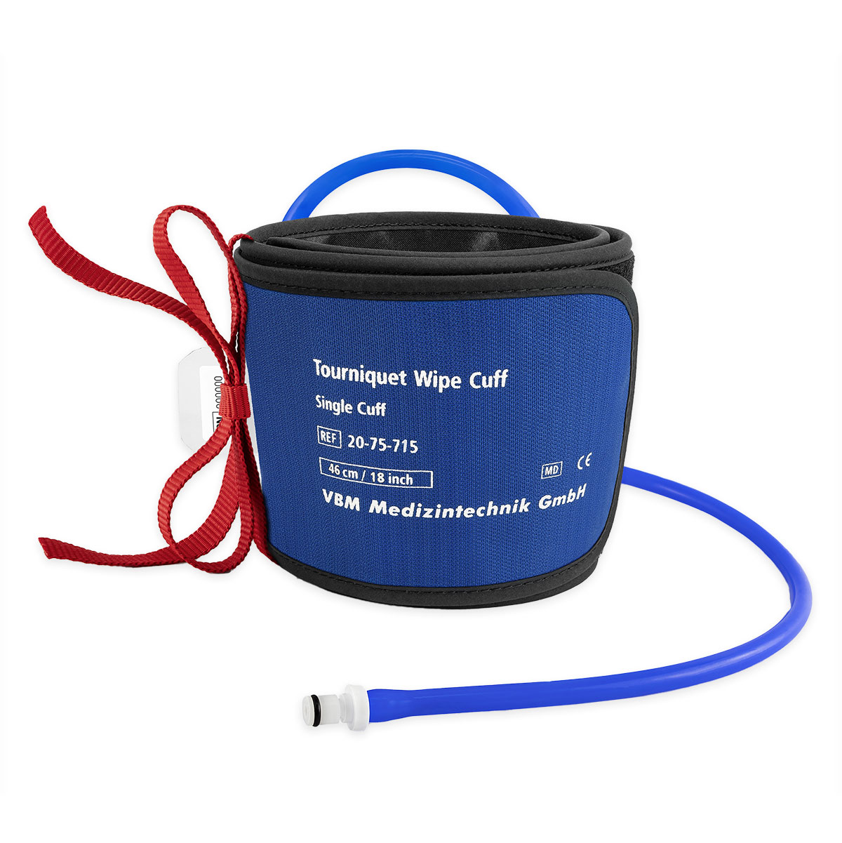 VBM® Tourniquet Wipe Cuff | Blutsperremanschette | Farbe: Rot | Größe: 46 x 12 cm | konische Form