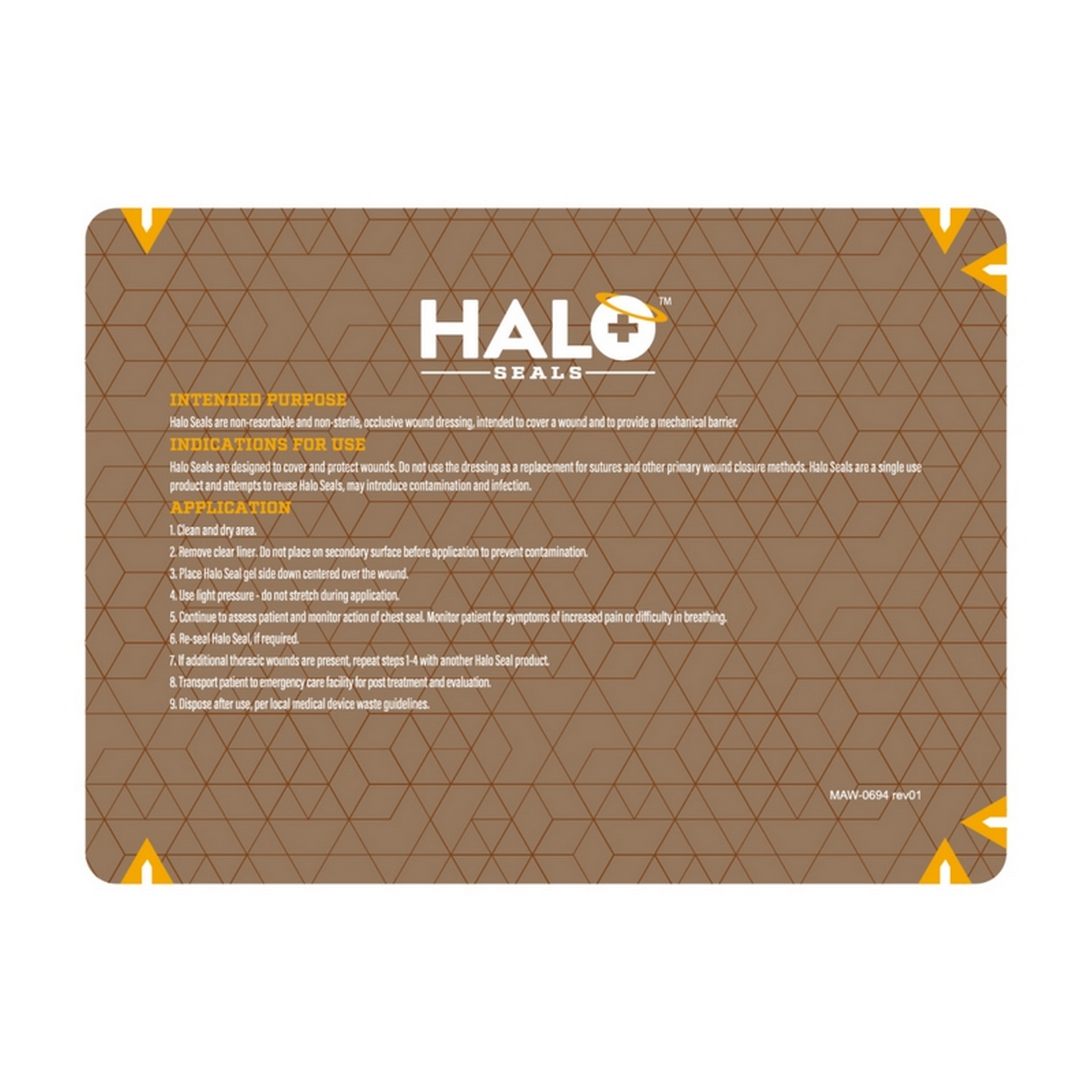 Medical Devices Inc. HALO™ Seal IFAK Chest Seal | Packung á 1 Stück