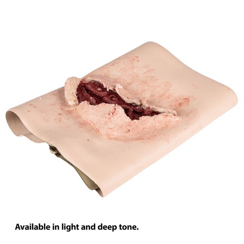 North American Rescue® SMRT Packable Open Wound | Wundtamponade-Trainer | Hautton: Dunkel