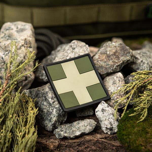 M-TAC® Medic Cross 3D Patch | Abmessung: 5 x 5 cm | Farbe: Oliv